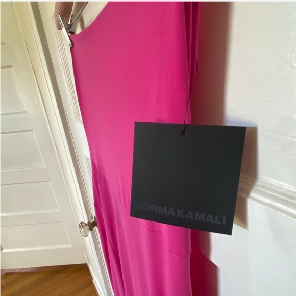 NWT Norma Kamali hot pink strapless gown - Picture 3 of 4